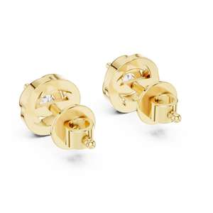 Pendientes colgantes de moissanita y diamantes naturales personalizables de calidad de exportación con chapado en oro para mujer disponibles a precio de exportación - Product Image 2