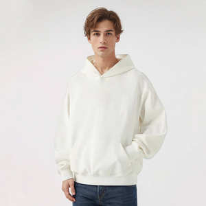 เสื้อฮู้ดผ้าคอตตอนแท้สำหรับทุกเพศ, เสื้อฮู้ดผ้าคอตตอน100% โอเวอร์ไซส์ปักโลโก้ตามสั่งย้อมสีล้วนขนาดพลัสไซส์ไม่ปะติด - Product Image 5