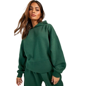 Survêtement en coton mélangé de meilleure qualité pour femmes Sweat à capuche doux avec pantalon de jogging Nouvelle mode pour dames Ensemble 2 pièces pour l'automne et l'hiver - Product Image 1