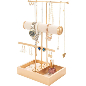 High Quality Luxury Metal Necklace Stand Modern Design Customizable Size & Color Carton Packing Wholesale Price - Product Image 1