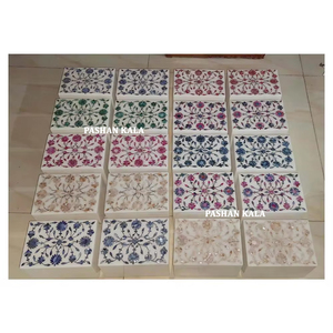 Dernière nouvelle boîte à bijoux de travail en nacre multicolore en marbre blanc fait à la main meilleure vente pour les cadeaux de mariage - Product Image 1