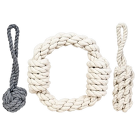 Woof Maze Durable Safe Squeaky Ball Set Cartoon Style Dog Toy avec cordes Chew Play Divine International