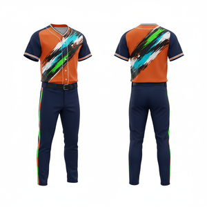 Uniforme de Béisbol Unisex Elite, Impresión por Sublimación, Malla de Poliéster Transpirable de Secado Rápido, Nombres de Equipos/Jugadores Personalizados, Cuello en V, Rendimiento - Product Image 3