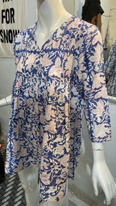 Tuniques Maxi 2024 Dernières Tendances Hauts pour Femmes et Filles Haut Style Occidental 100% Coton Broderie Lavable Naturel Inde - Product Image 3