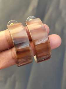 Boucles d'oreilles pendantes en corne de buffle écologiques de qualité supérieure, bijoux élégants faits à la main, modernes pour femmes, idée de cadeau de mariage unique - Product Image 6