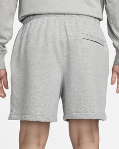 Shorts Bermuda en coton gris pour homme avec cordon de serrage à la taille, style décontracté et sportif - Product Image 3