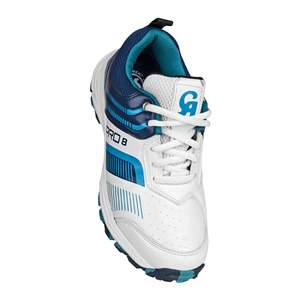 Zapatillas de Cricket CA PRO Junior Gripper Pro 8 Azul/Blanco, Parte Superior Sintética, Plantilla de Malla de Goma EVA, Características Suaves, Verano Invierno - Product Image 3