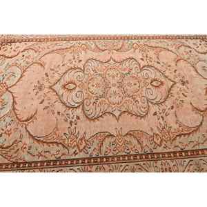 Alfombra Vintage de 6.1x9.3 pies, Alfombra Turca, Alfombra de Lana Ikat Marrón - Product Image 4