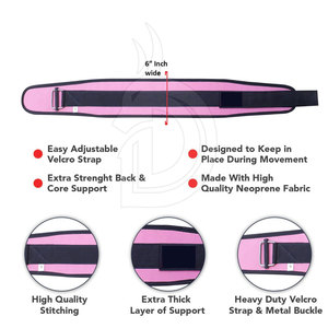 Ceinture de musculation réglable en néoprène pour squats, soulevés de terre et entraînement de force - Product Image 4