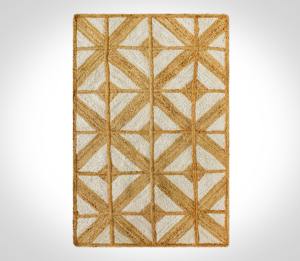 Alfombra Tula Alfombra de lana moderna hecha a mano Elementos terrosos Alfombra de yute con tonos naturales Alfombra de piso de retiro para uso doméstico - Product Image 1