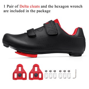 Scarpe da Ciclismo su Strada con Tomaia in Rete Traspirante, Tacchette Delta Pre-Installate, Calzature per Cyclette Indoor, Supporto OEM per Biciclette - Product Image 2