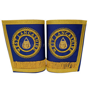 GUANTE PROVINCIAL DE ARTESANÍA MASÓNICA PARA DIACONO MAYOR Y JUNIOR-GUANTE DE REGALIA MASÓNICA-GUANTES DE PUÑO MASÓNICOS HECHOS A MANO - Product Image 2