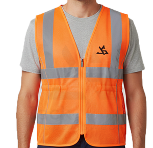 Gilet réfléchissant de sécurité multifonctionnel à fermeture éclair avant avec poches pour premiers secours et ambulance – Prix bas - Product Image 6