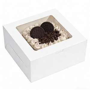Scatola Personalizzata per Pasticceria, Confezione per Torte con Finestra, per Pane e Dessert da Asporto, Boite Patisserie - Product Image 1