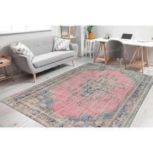 Floral Medallion Printed <b>Rug</b>, Luxury Farmhouse Decor Non-Slip Accent <b>Rug</b>,Luxury Velvet <b>Rug</b> - Product Image 2