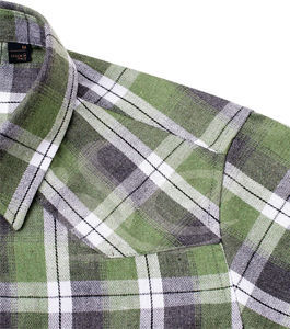 Chemise longue en flanelle de coton à coupe décontractée pour femme, motif à carreaux, fermeture boutonnée, vêtement décontracté écologique pour l'automne, grandes tailles - Product Image 2