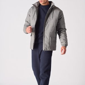 Chaqueta acolchada personalizada de alta calidad para hombre con cuello con capucha, nuevo diseño de estilo callejero para invierno, precio al por mayor - Product Image 2