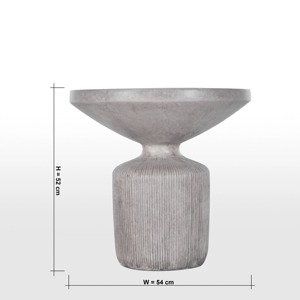 Conception incurvée élégante de Tableau de tambour en métal avec l'idéal durable lisse de meubles de finition argentée pour la table d'appoint ou l'affichage de Table basse - Product Image 4