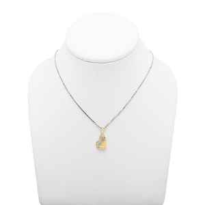 Double Coeur Design S925 Argent Sterling Avec Moissanite Ronde Diamant Pendentif Coeur Bijoux Cadeau Pour Femmes - Product Image 2