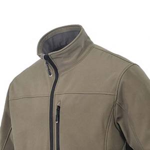 Veste softshell pour homme à col montant, en toile enduite, fermeture éclair, imperméable, streetwear d'hiver, décontractée, en polyester - Product Image 3