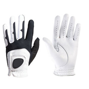 Vente en gros de gants de golf d'entraînement professionnels souples de qualité supérieure gants en cuir à prise thermique personnalisés noir blanc couleurs utilisation sur les sites sportifs - Product Image 5