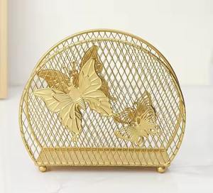 Servilletero de hierro de estilo antiguo con diseño de desplazamiento artístico para mesa de comedor elegante soporte de tejido para cocina y decoración del hogar - Product Image 5