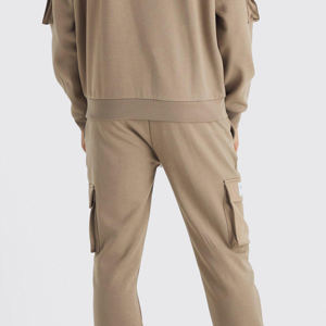 Conjunto de chándal de gran tamaño con capucha personalizado de algodón 100% para hombre, nueva ropa de calle de invierno, transpirable, cómodo, diseño 2 en 1 a granel - Product Image 5