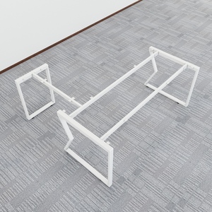 CBMC022 Minimalist Design L-Shaped Stainless Steel Table Legs 160x160cm White/Black Dining Kitchen Furniture MConcept Assembly - Product Image 1
