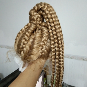<span class=keywords><strong>Jennifer</strong></span> <span class=keywords><strong>8</strong></span> trenzas peluca 1/27 1b 1/99j 27/613, 1/30, 1/613, listo para nave de cola de caballo pelucas trenzadas Dreadlock giro trenzado peluca delantera de encaje - Product Image 2
