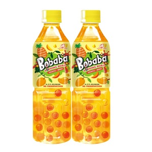 Bobaba Venta caliente 500ml PET Popping Boba Tea con sabores de fruta de la pasión y lichi y bolas de tapioca en embalaje de botella - Product Image 1
