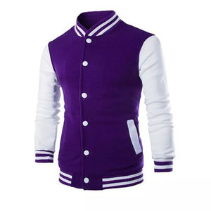 Blouson aviateur unisexe boutonné College Letterman d'hiver pour hommes veste universitaire à capuche en tissu long à l'état neuf - Product Image 1