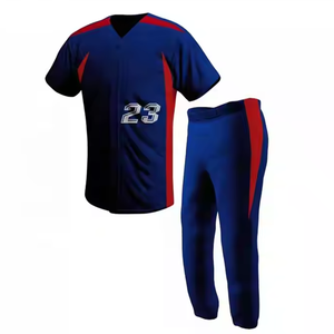 ชุดเสื้อเบสบอลคอวีสำหรับผู้ชายชุดกีฬาระบายได้ดีพร้อมเทคนิคการพิมพ์ลายพลัสไซส์ - Product Image 3