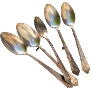 Ensemble de cuillères à café en métal à manche gaufré élégant couverts argenterie ustensiles de cuisine pour un dîner élégant de qualité supérieure - Product Image 3