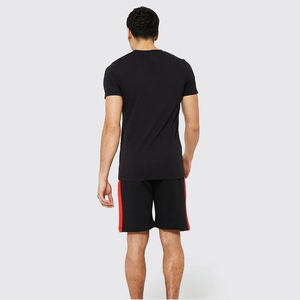 Camisetas con pantalones cortos para adultos, conjunto de verano con Panel de Color negro, rojo, rayas, informal, hecho a medida, paquistaní - Product Image 2