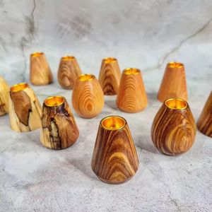Bougeoir de couleur bois naturel meilleur design pour mariage ou noël maison pierres décoratives lanternes bocaux à bougie - Product Image 2