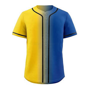 Maillot de baseball respirant et durable 100% polyester - Logo personnalisé, séchage rapide, haute qualité, pour hommes adultes, personnalisable - Product Image 1