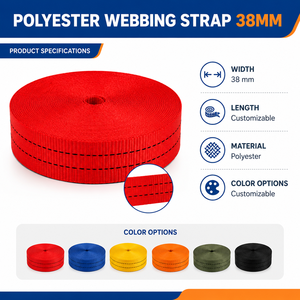 Ruban en polyester haute résistance 38 mm pour levage industriel, performance élevée, production OEM personnalisée, fournisseur - Product Image 4