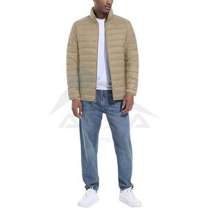Chaqueta acolchada ligera y cálida para hombre, cazadora de nailon transpirable, repelente al agua, diseño a prueba de viento con puños elásticos - Product Image 3