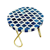 Support à gâteau artisanal éco-responsable et durable en os incrusté, base en bois, artisanat moderne en résine et os, support à dessert pour mariage, fête, maison