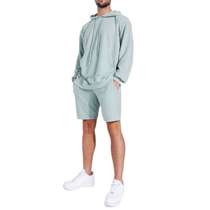 Offre Spéciale personnalisé été de haute qualité à manches longues pulls à capuche hommes 2 pièces ensemble shorts Slim Fit survêtements pour hommes 2026 - Product Image 2