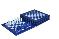 Jeu d'échecs Lapis en marbre de luxe de haute qualité, fabriqué à la main, conception personnalisée en gros, jeu d'échecs décoratif en pierre Lapis en marbre