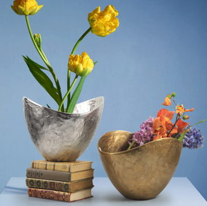 Juego de 2 Tazones de Servir de Metal Hechos a Mano en Latón AK con Acabado Antiguo en Oro y Plata para Decoración de Hoteles, Restaurantes y Fiestas - Product Image 3