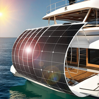 Module photovoltaïque flexible ETFE haute efficacité, panneau solaire flexible monocristallin PERC portable et pliable pour marine, camping-car, voyage, voiture