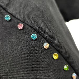 Sweats à capuche d'hiver pour hommes avec strass 100% coton Vintage Distressed Acid Wash Set Oversized Full Zip Custom Heavyweight Streetwear - Product Image 3