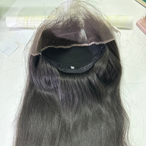 Peluca frontal Peluca con cierre de encaje Cabello humano crudo vietnamita virgen Venta al por mayor Encaje HD Encaje transparente - Product Image 4