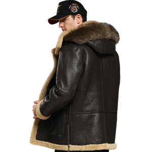 OEM Men's High Street Vintage Winter <b>Warm</b> Leather Jacket 100% <b>Waterproof</b> Breathable Windproof Customizable Stand Collar Front - Product Image 6