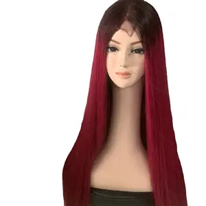 OMBRE Wine Bonestraight Silky wigs Long from 20 to 28 iches Wholesale Cheap Virgin Hair 100% Vietnamese Human Hair Extensions