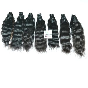 Extensions de cheveux humains vierges indiens 100% naturels, ondulés, non traités, couleur noire naturelle, donneur unique, extensions profondes - Product Image 5