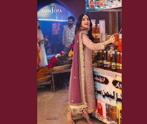 Saboor Aly par Ssumaira Collection 2024 Asim Jofa Chamkeli brodé cousu formels vêtements indiens et pakistanais - Product Image 3