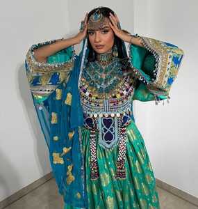 Nuevo Vintage de talla grande para mujer Modest Flare Maxi vestido conjunto de pantalón elegante Afghani de longitud completa con botones de encaje fiesta de noche Formal - Product Image 3